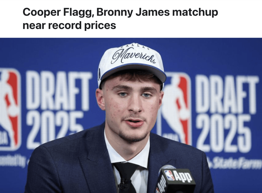 NBA状元VS太子，除了高额票价还有什么亮点？