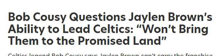 名宿质疑布朗统治力 建议波士顿凯尔特人重建大计